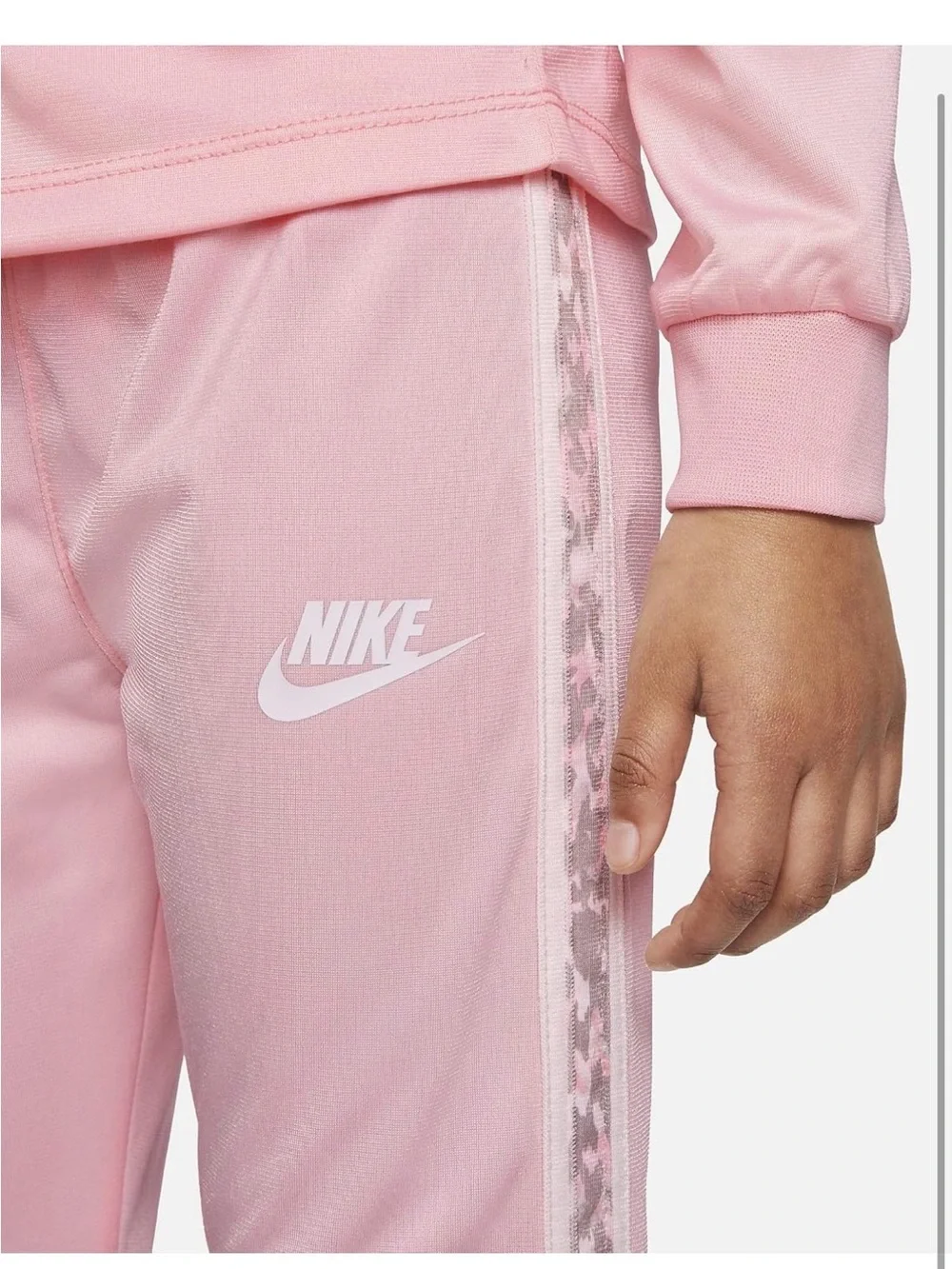 Nike Girls Full Zip Tricot Jacket And Pants 2 Piece Set Size 5-6